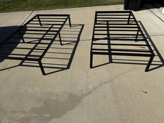 Twin Bed Frames + Mattresses (Set of 2)