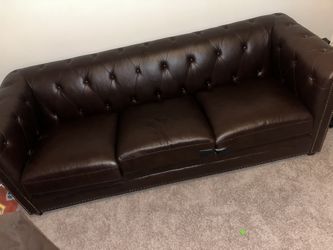 Brown leather Couch
