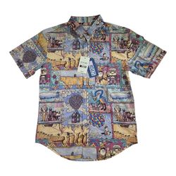 RSVLTS Disney Pixar Up "Paradise Found"KUNUFLEX Short Sleeve Shirt Men SZ S