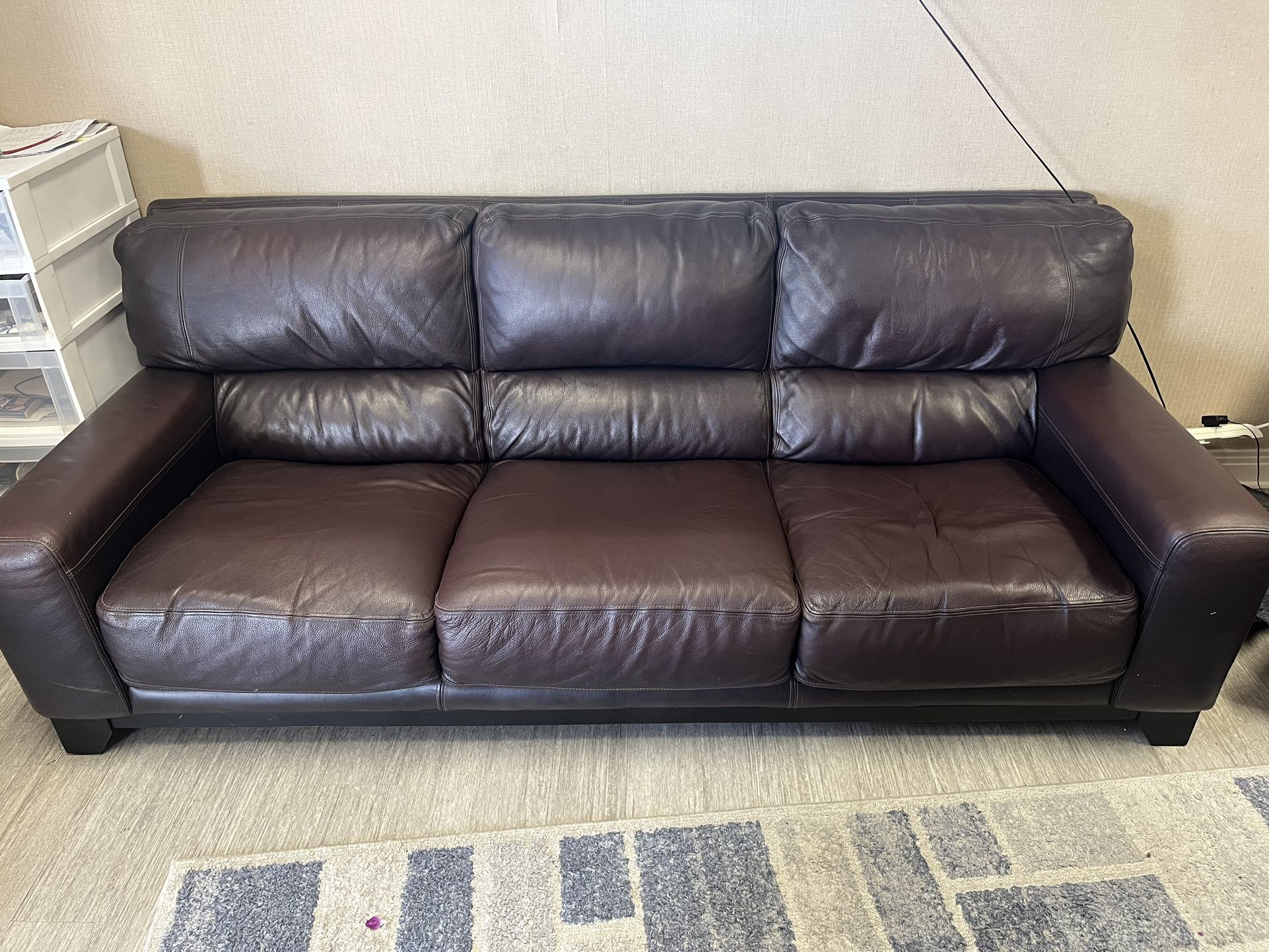 Leather Couch - Good Condition, High Quality
