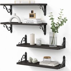 Black Wall Mounted Shelves