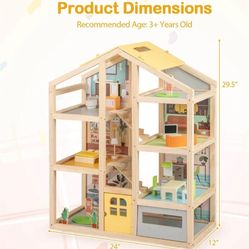 Kids Wooden Dollhouse