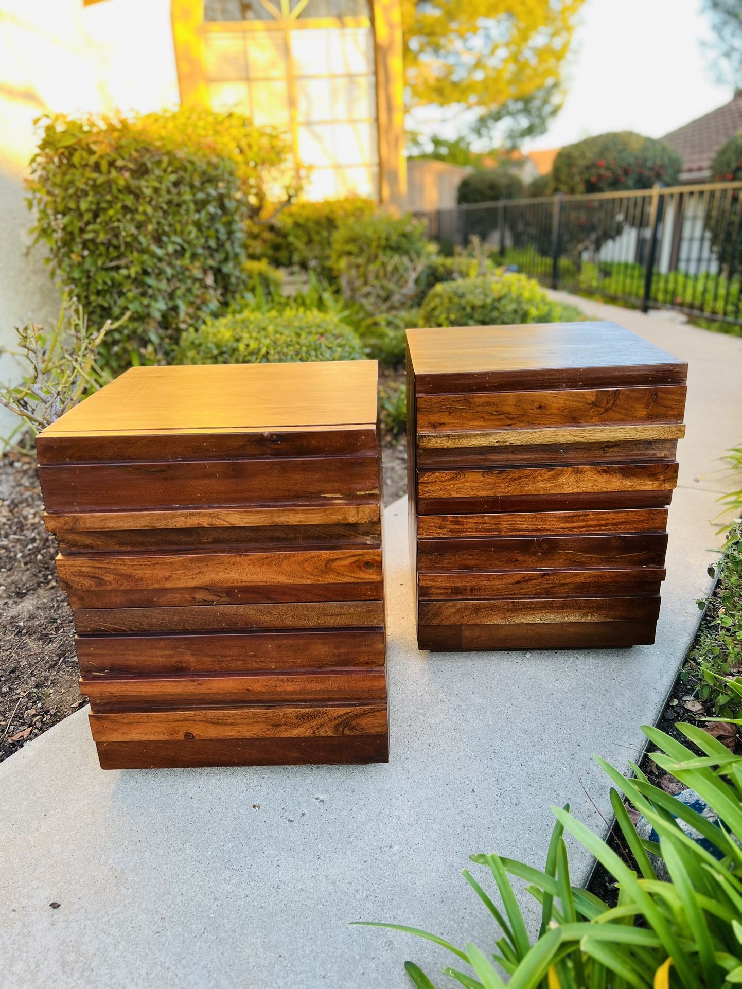MUST GO - West Elm Stria Nightstands (2)