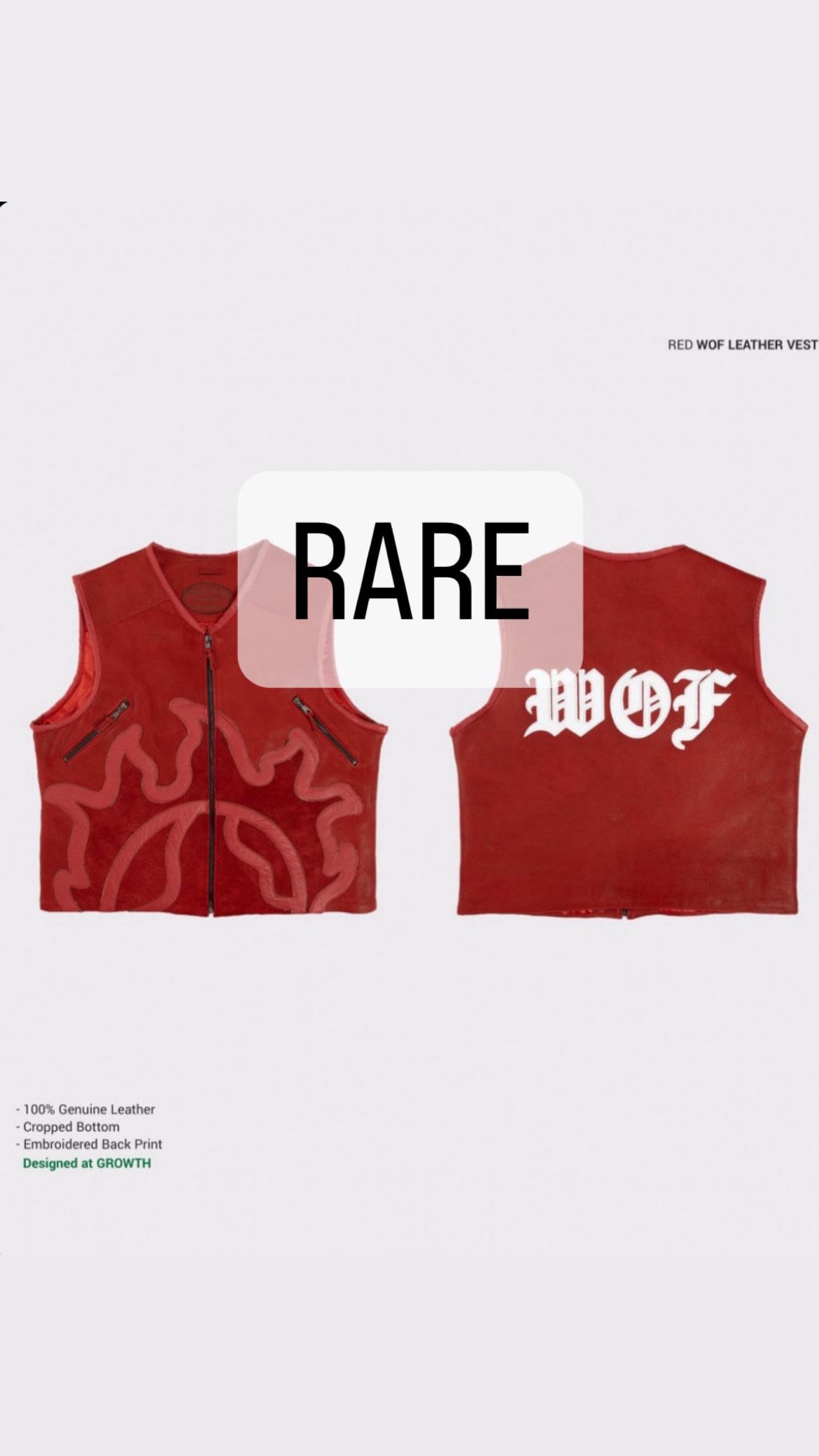 🔥 Lemons On Fire Red Leather Vest – XL – Brand New with Tags – Genuine Leather 🔥 💎 Comes with storage box!!!! ✅ 