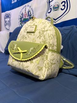 Loungefly Disney Peter Pan Tinker Bell Floral Allover Print Mini Backpack