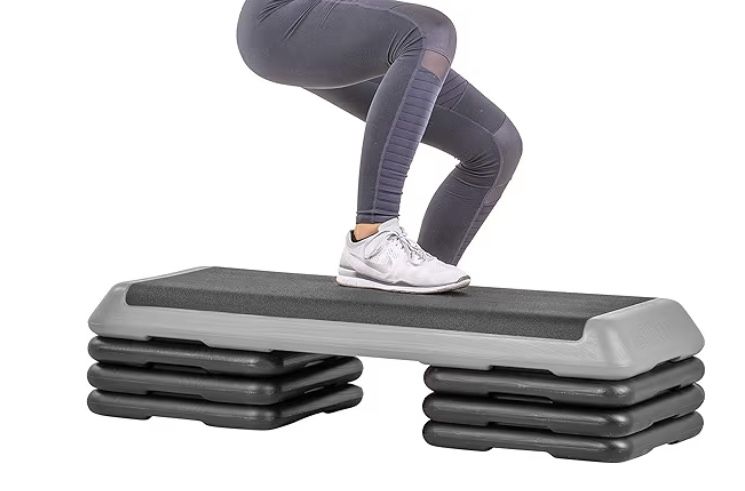 Exercise Step Platform with 4 Stackable Risers for Height Adjustments 2381G