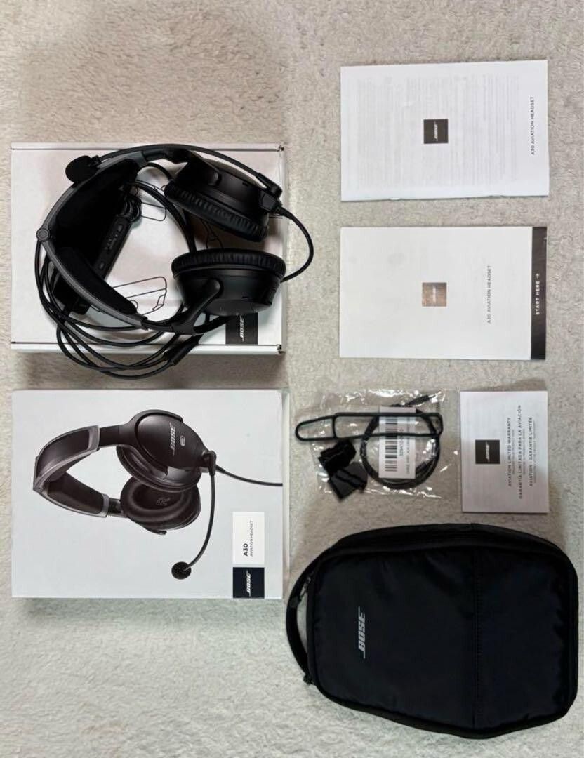 BOSE A30 Aviation Headset Dual Plug.