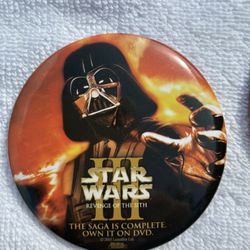 Star War 3 Revenge Of The Sith Original Pins From The DVD Release 