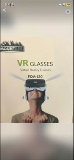 VR glasses headset with headphone