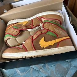 Jordan 1 Mid SE Flax/University 