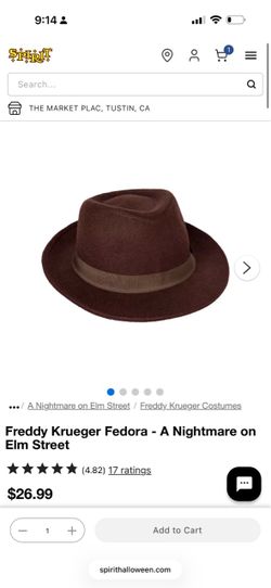 Freddy Krueger Fedora - A Nightmare on Elm Street