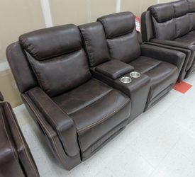 Junction City Brown Reclining Loveseat