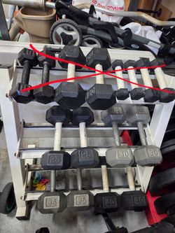 Dumbbell Set with Rack (270 lbs total)