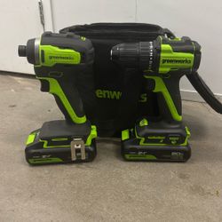 Greenworks 24v Impact And Drill Driver NO CHARGER