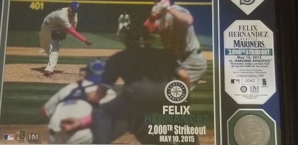 Felix Hernandez Commemorative Photo Mariners Baseball