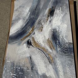 Brand new 2‘ x 3‘ canvas paintings with real paint and the mounting hardware $20 each