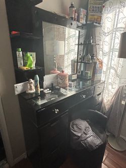 Vanity and chair