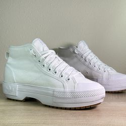 ADIDAS NIZZA TREK SNEAKER BOOTS White GZ8858 US Women's Shoes Size 9 New