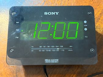 Vintage Sony Dream Machine AM/FM Alarm Clock Radio Auto Time Set with Manual