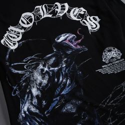 The NEW Darc Sport X VENOM CHOPPER "PREMIUM" OVERSIZED [XXL] TEE IN BLACK is a stylish and comfortable men's t-shirt featuring a graphic print of the