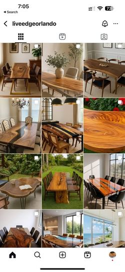 Store Closing Sale - Epoxy River Dining Tables | Solid Wood Live Edge