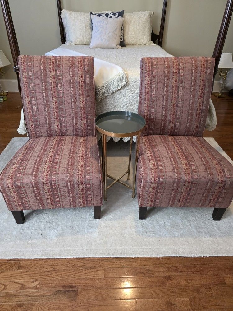 Pair Of Arhaus Slipper Chairs