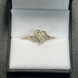 14k Heart Ring