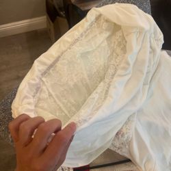 White lace maxi dress