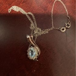 Sterling  Pastel blue stone