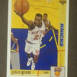 1991-92 Upper Deck Gerald Wilkins New York Knicks #234 Basketball Card Vintage Collectible Sports NBA