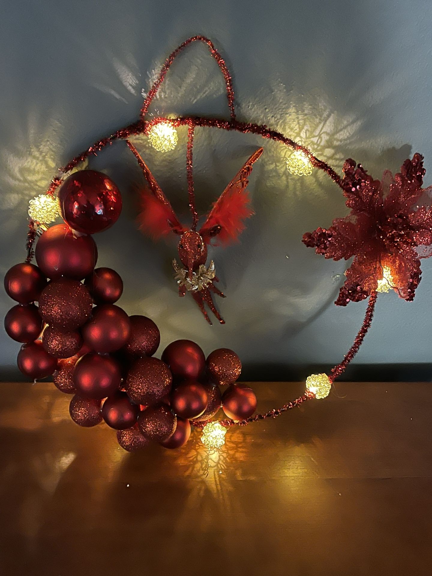 Christmas Wreath Lighted