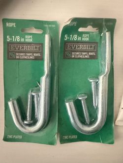 Everbilt 5-1/8 in Zinc Plated Rope Hooks – 2 Pack