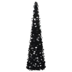 Pop-up Artificial Christmas Tree Black 70.9"