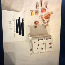 Sylvanian families Calico Critters Refrigerator and food