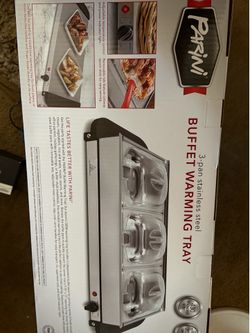 Parini 3 pan buffet warming tray