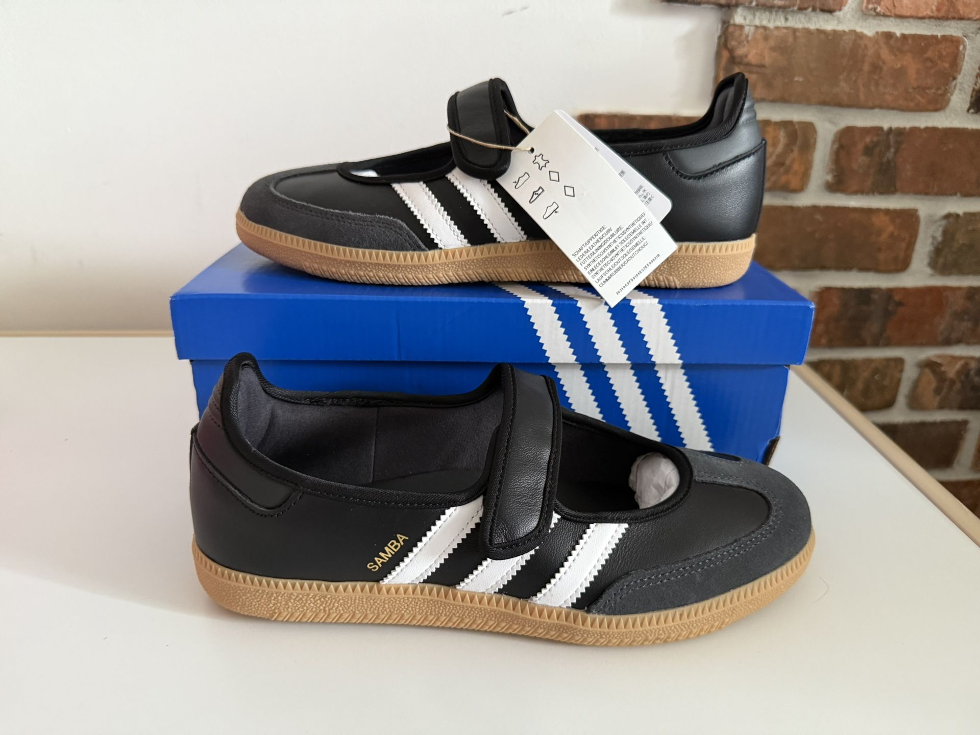 Adidas Samba Jane Black White Gum Size 6.5W, 7W, 7.5W