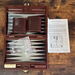 Vintage Travel Backgammon Game in Case just $5 