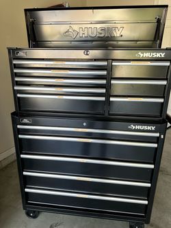 Husky 5 drawer tool cabinet and 8 drawer tool chest