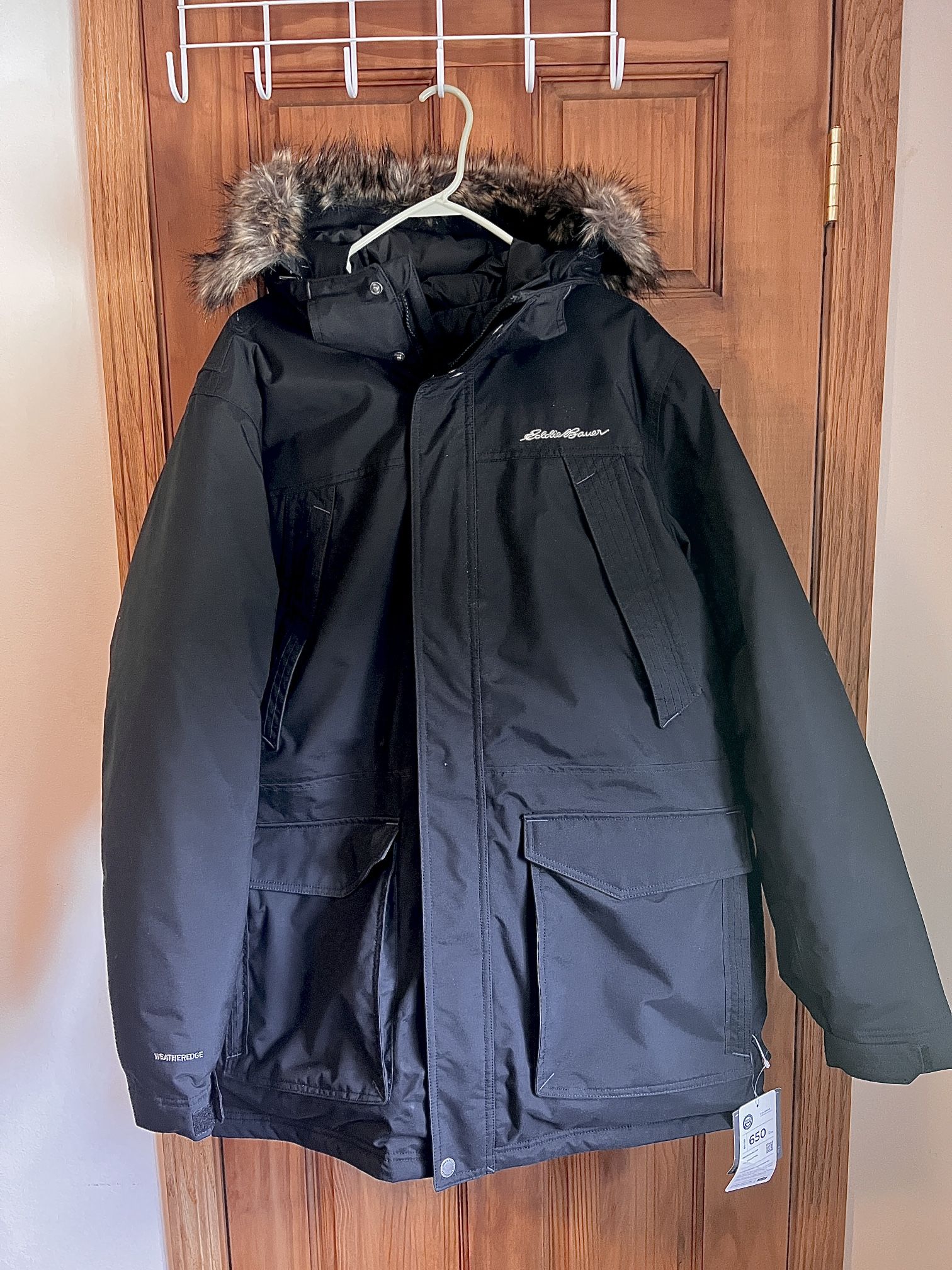 Eddie Bauer Men’s Superior Down Parka – XL – Brand New – Black 