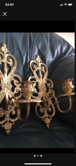 Vintage Metal Decor With Candles 2- For 70$