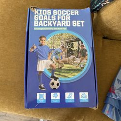 Kids Soccer Goals For Backyard Set 