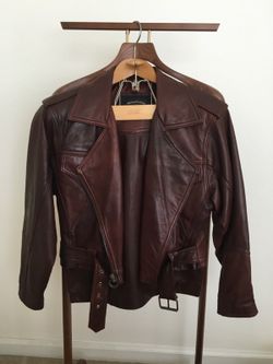Genuine Leather Jacket w/matching skirt
