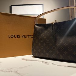 LOUIS VUITTON Monogram Slouchy PM Shoulder Bag Brown M11952 Purse