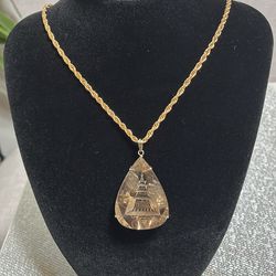 925 silver necklace w/ pagoda pendant