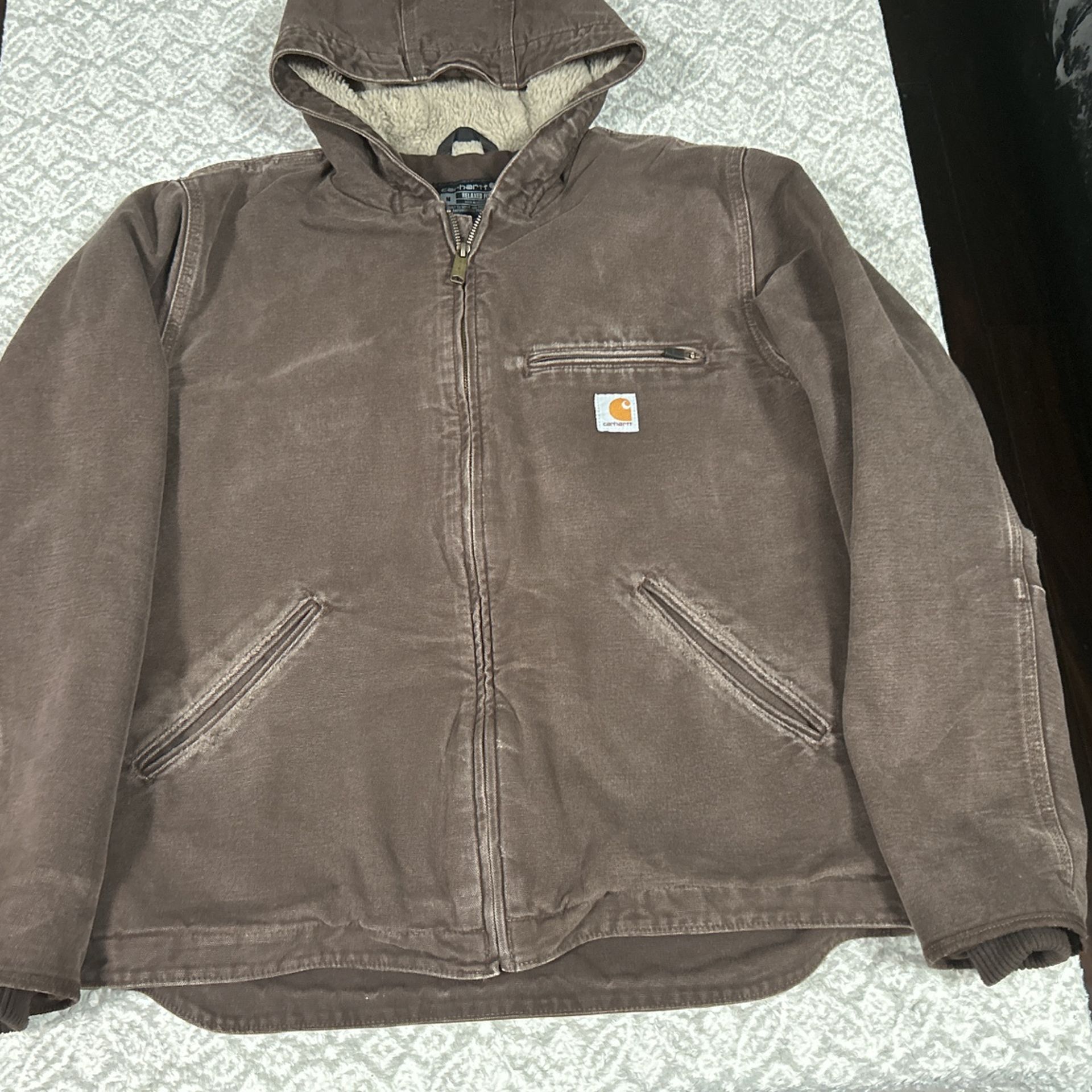 Men’s Carhartt Sherpa Lined Hooded Jacket (M)