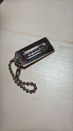 Coach Silver Metal Handbag Tag Charm