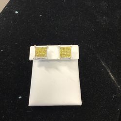 Yellow Diamond Studs