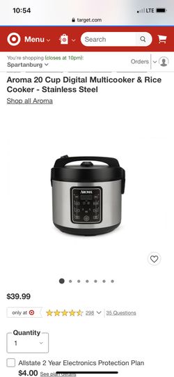 Aroma rice cooker-20 cup