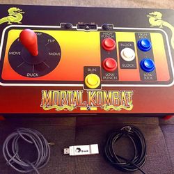 Playstation Mortal Kombat Arcade Fight Stick.   Amazing Condition. Works Flawlesly!!!  w/ FREE Brook Adapter & Cables  
