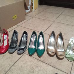 5 Pairs Of Heels Size 7 